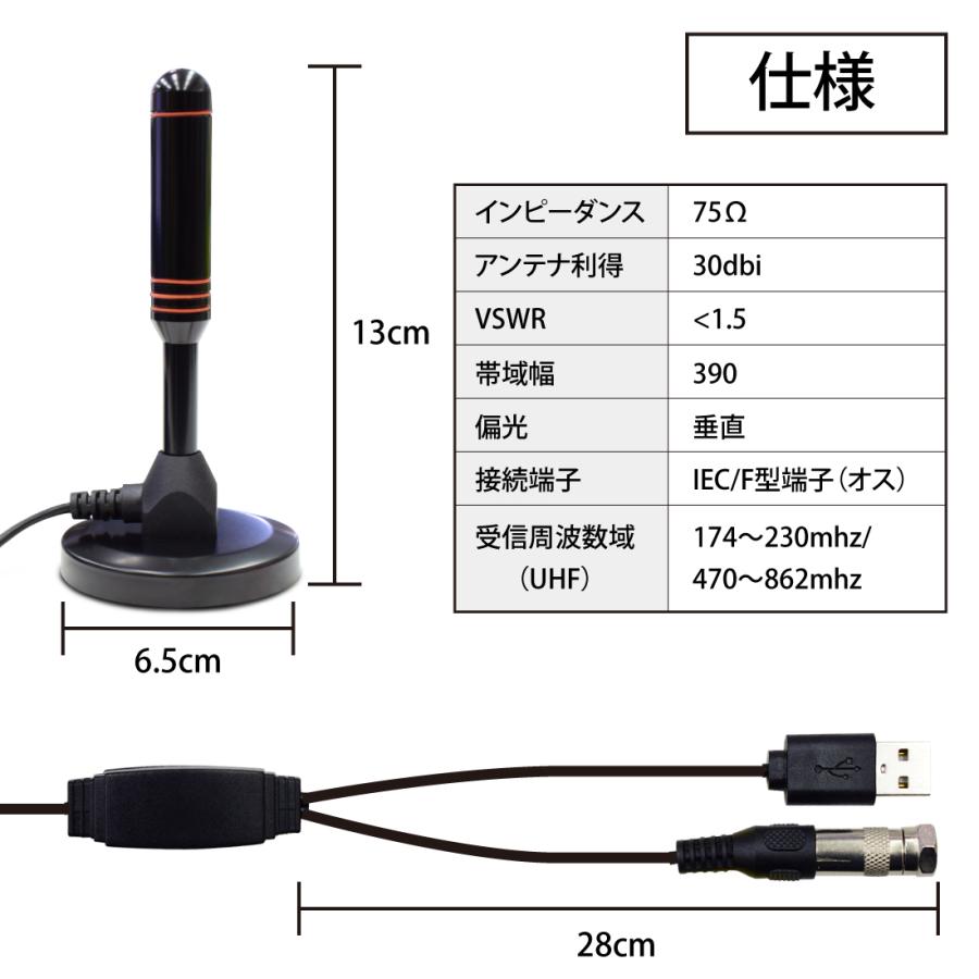 室内アンテナ テレビアンテナ ポータブル 4K HD TV デジタル ブースター 高性能受信 120KM受信範囲 アンテナケーブル5m 車載 地デジ専用 UHF VHF USB式 設置簡単｜janri｜11