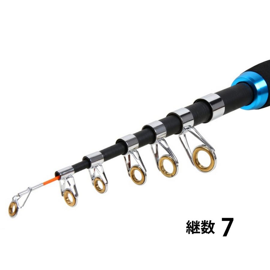 1.6m 1.8m 2.1m 伸縮式 釣り竿 ロッド コンパクトロッド 携帯型 海釣り