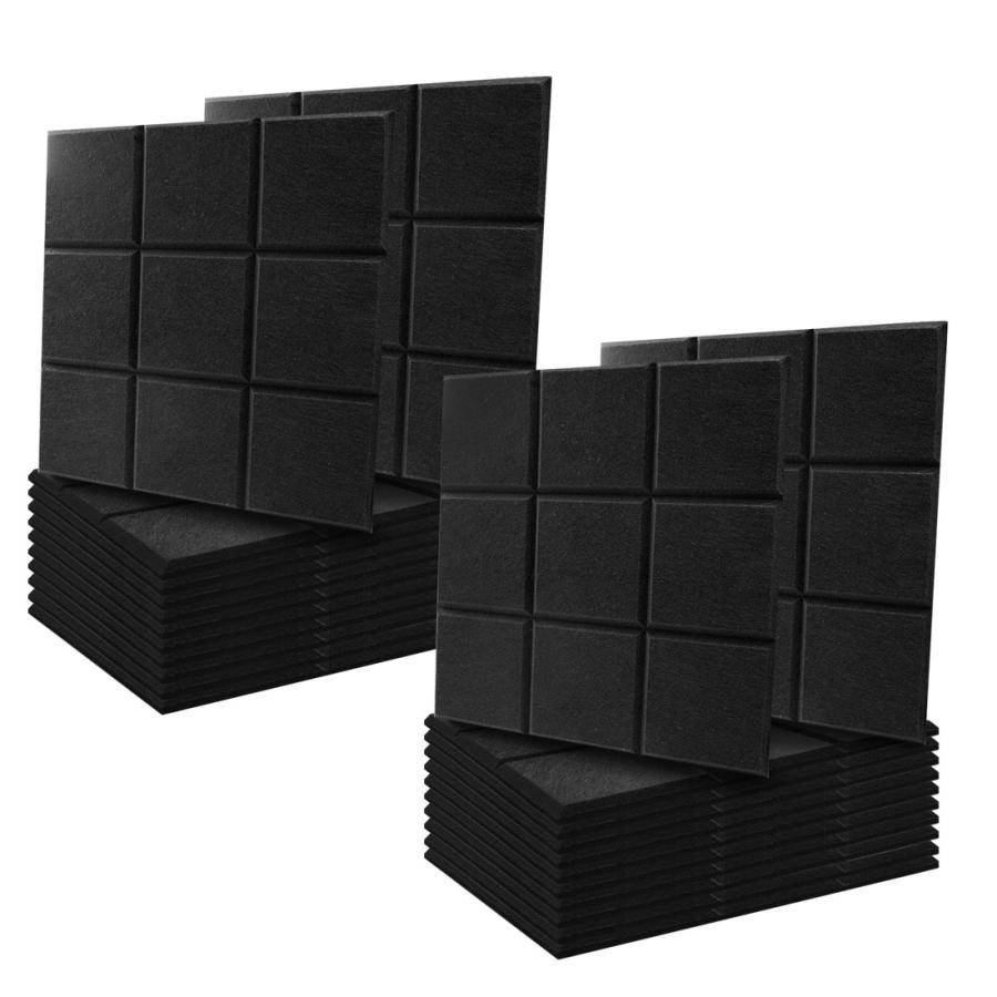 【取引中】新品⭐️ 吸音ボード 吸音材 壁 フェルト パネル 防音 断熱 楽器 吸音材 24枚セット 吸音材 壁 吸音ボード 防音材 30*30cm 24枚セット 厚さ0.9cm 吸音