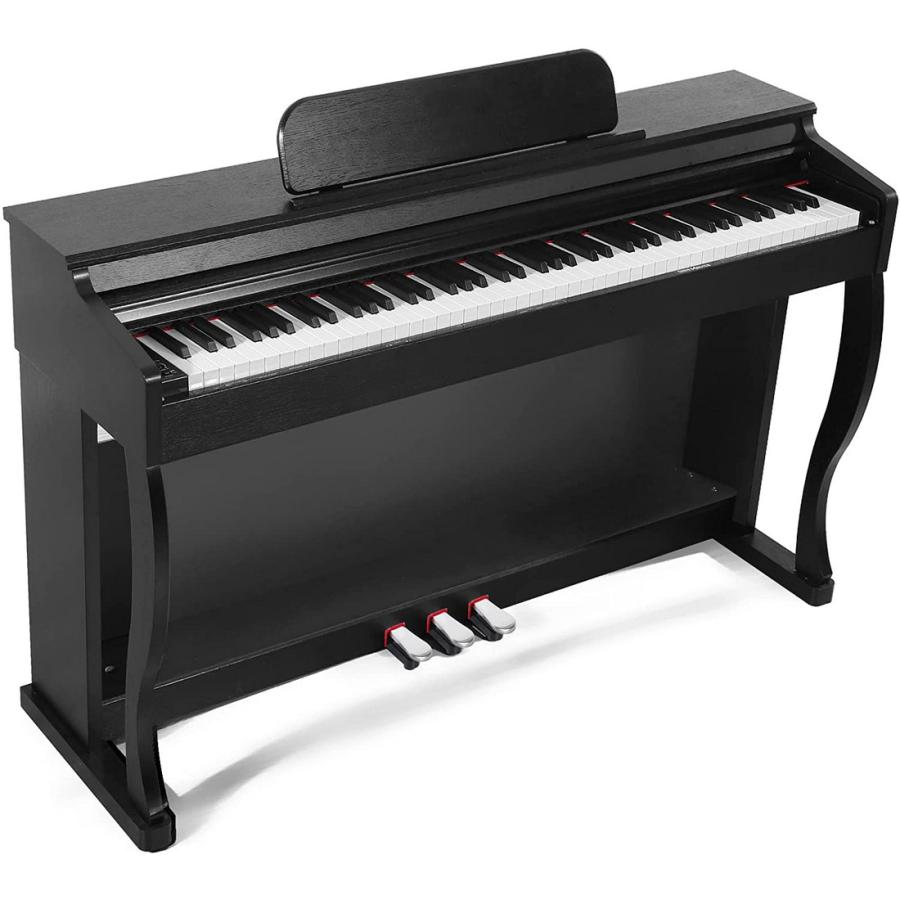 電子ピアノ 88鍵盤 ハンマーアクション鍵盤 ピアノタッチ感 スライダーカバー 本物ピアノのようなタッチ感 ペダル/電源アダプター/ヘッドホン｜janri