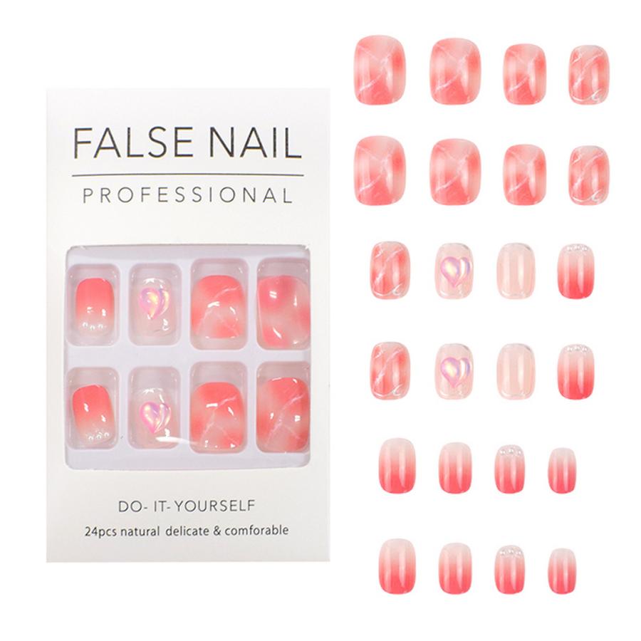 付け爪 24枚入り ネイルチップ ネイルパッチ 完成品 ブライダルネイル