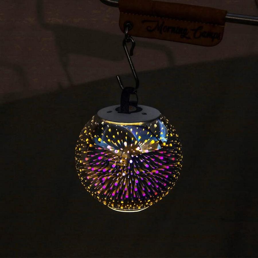 ランタンシェード ホヤ ランプシェード 3D花火 グローブ キャンプ