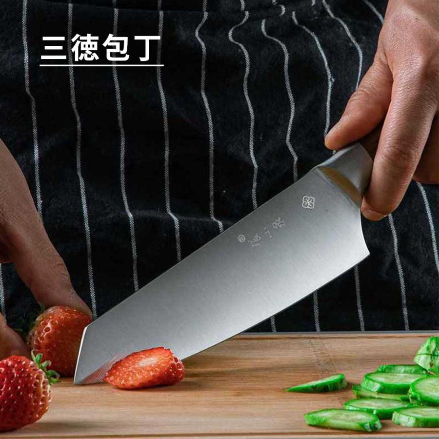 包丁2本セット ステンレス 三徳包丁 中華包丁 両刃 包丁 家庭用包丁 菜切包丁 キッチンナイフ 木製の柄 錆びにくい 丈夫 調理 器具 ...