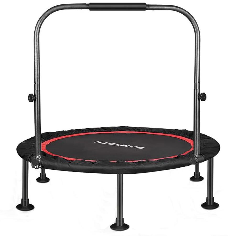トランポリン 補助手すり付き 大型102cm 耐荷重160kg 安全静音 トランポリン 補助手すり付き 大型102cm 耐荷重160kg 安全静音