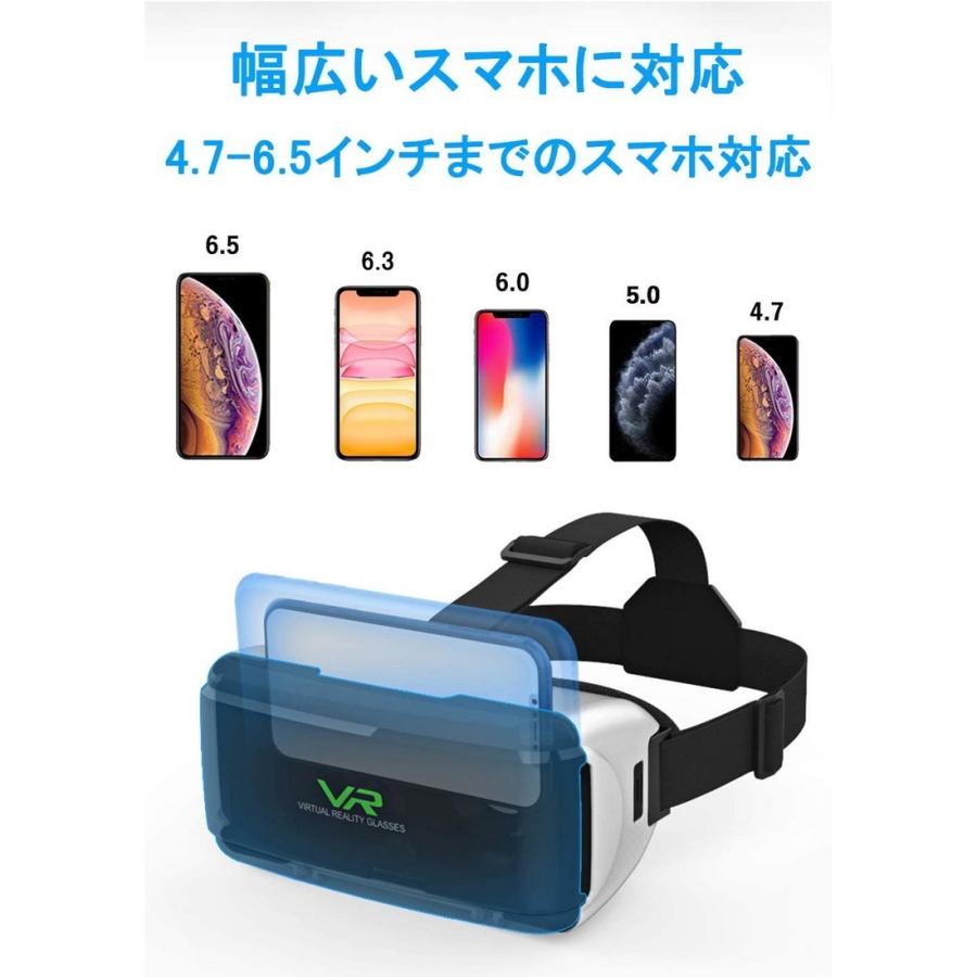 3D VRゴーグル VRコントローラー付き ホワイト｜janri｜05