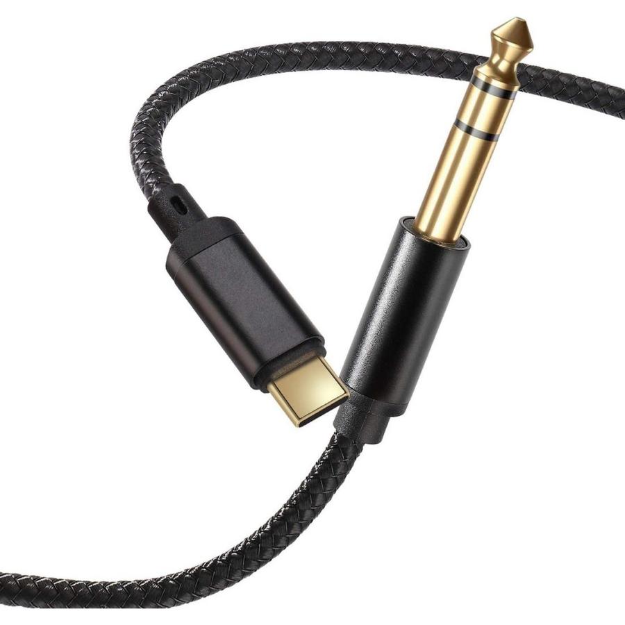 Type C オーディオ変換ケーブル to 6.35mm オス 標準プラグ タイプC