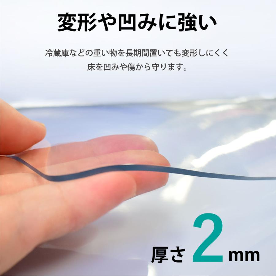 冷蔵庫マット 無色 透明 ｐｖｃ キズ防止 凹み防止 床保護シート 受注生産品 滑り止め Sサイズ 床暖房対応 冷蔵庫0lクラス適用 下敷き