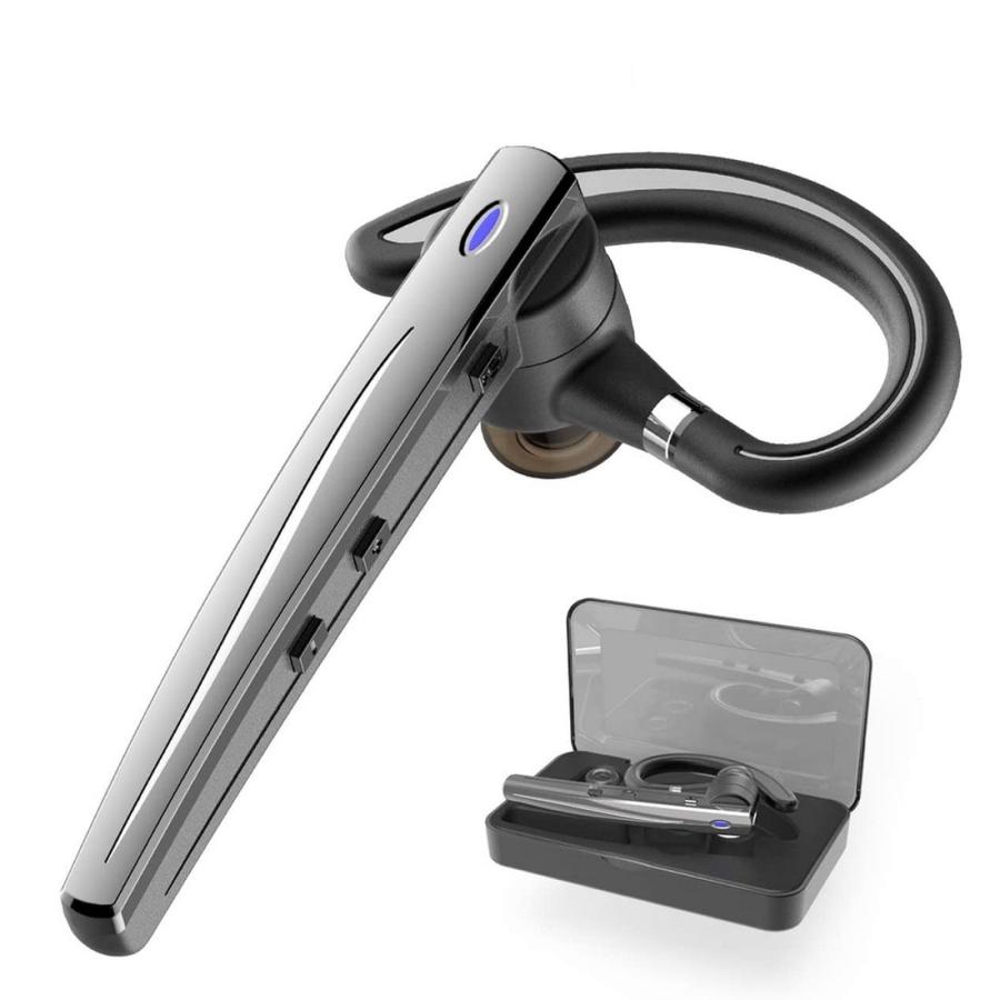 Bluetoothヘッドセット5.0 ワイヤレスブルートゥースヘッドセット高音質片耳内蔵マイクBluetoothイヤホンビジネス快適装着 の商品画像