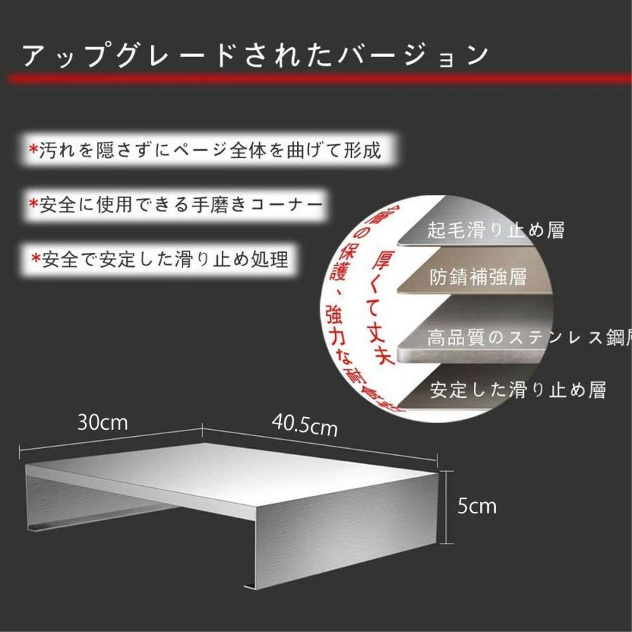 レンジガード コンロカバー 1個入り ステンレス鋼 作業台 目隠し 収納|janri|02