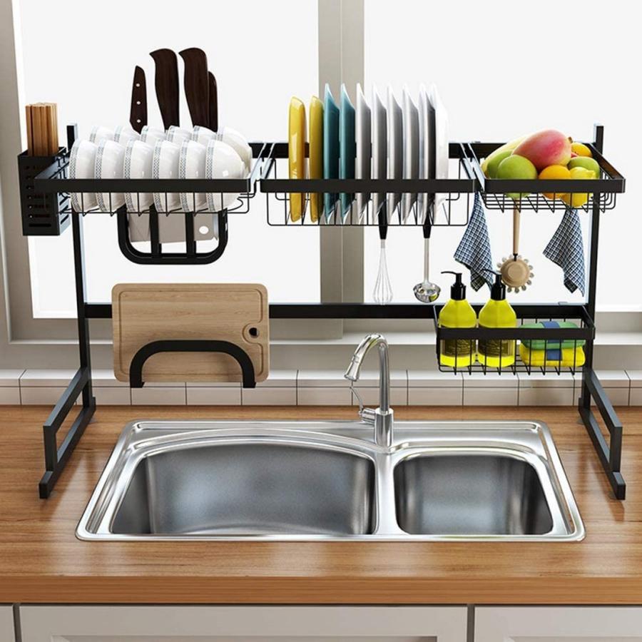 良質  食器かご 水切り 食器 水切り 単層2 箸かご トレーが付いており かご 収納/キッチン雑貨