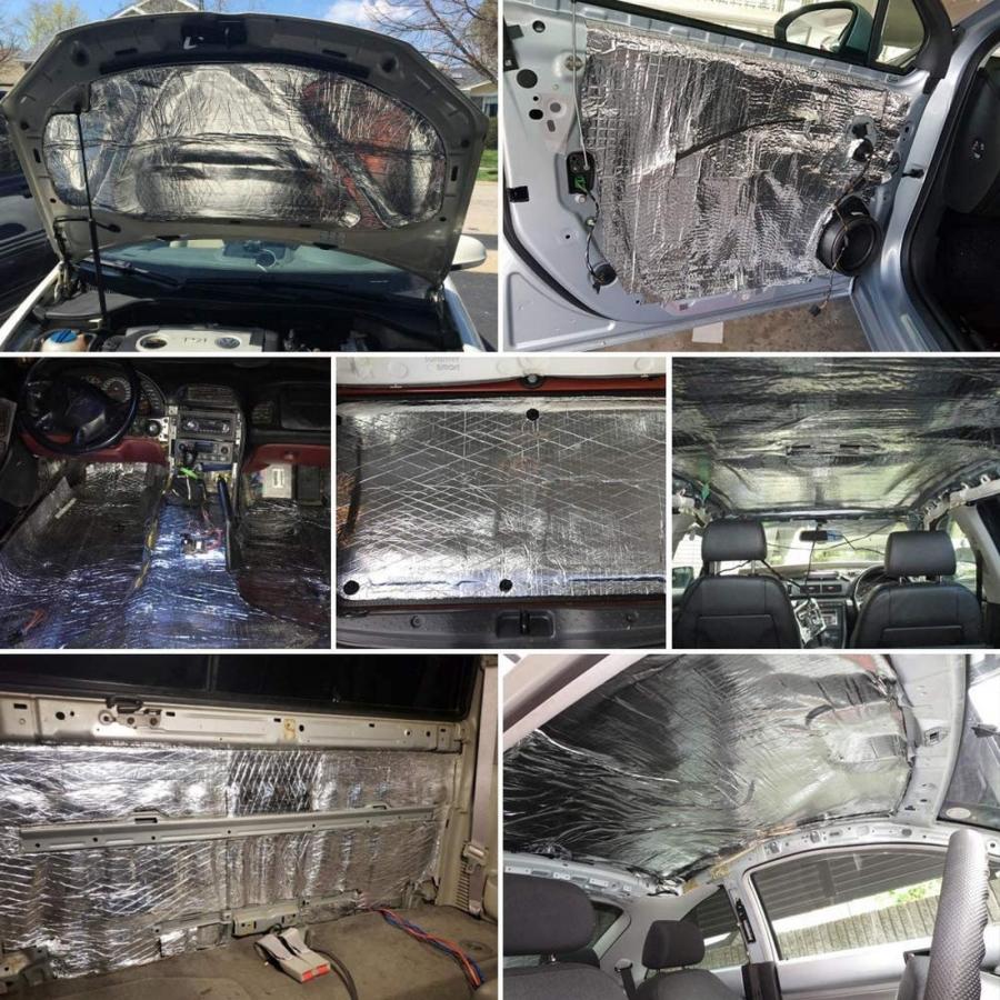 断熱シート 車 断熱材 12枚セット 車用断熱マット 遮音防音材料 断熱