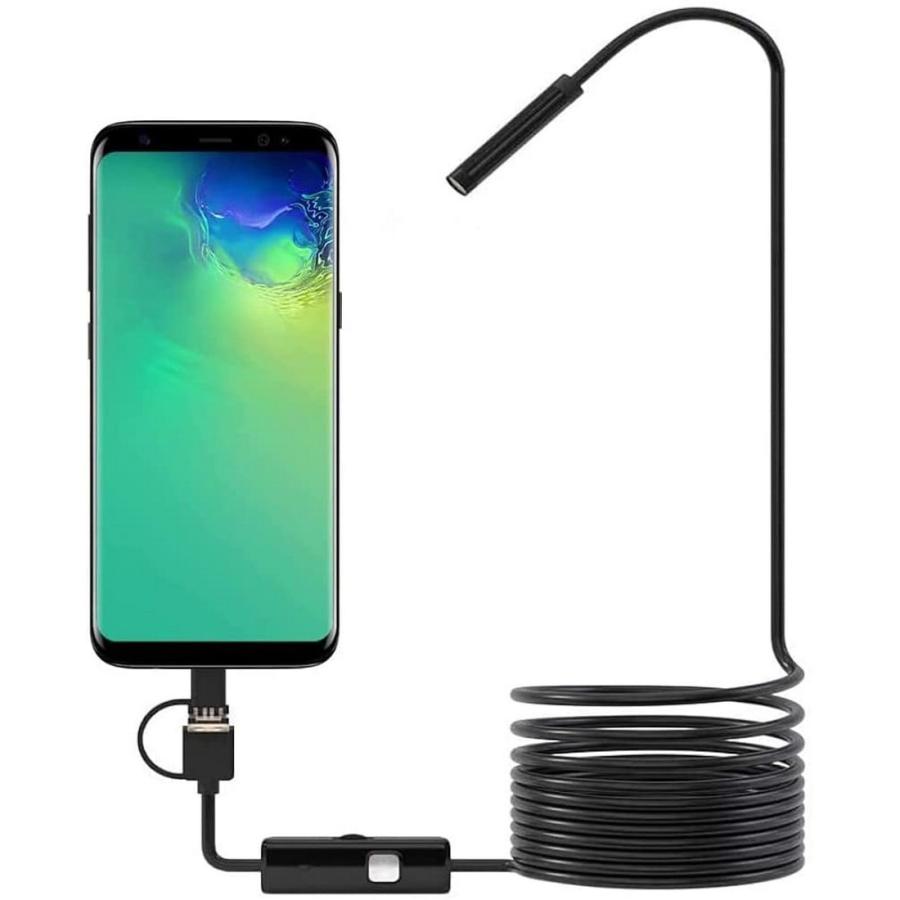 ワイヤレス内視鏡カメラ USB 内視鏡カメラ Type-C検査カメラ 200万画素 