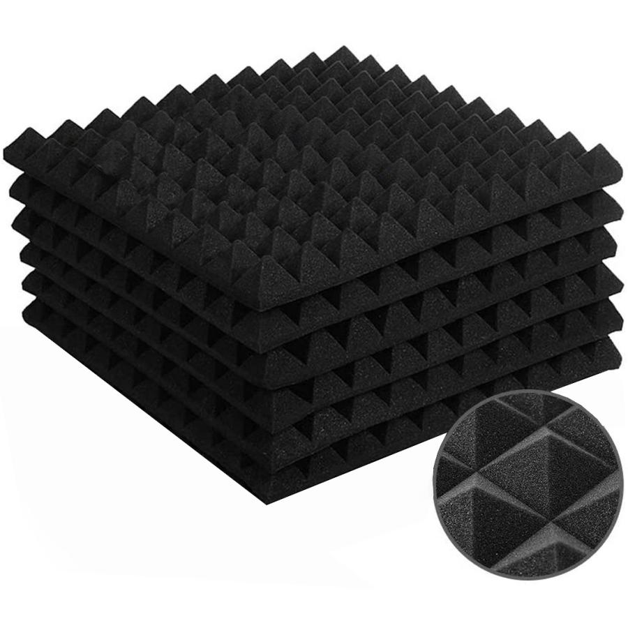 吸音材 防音 壁 防音材 6枚セット 50*50cm 厚さ5cm ウレタン 高反発高