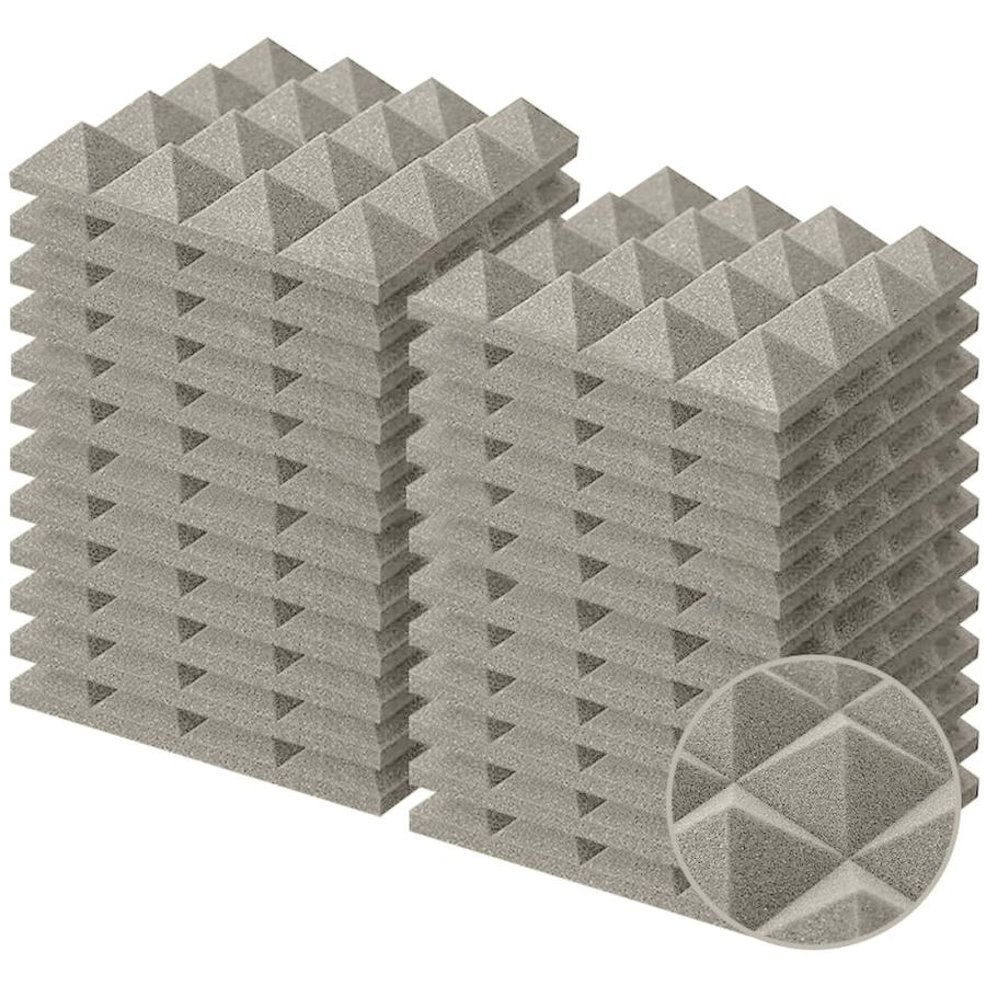 吸音材 防音材 ウレタン 24枚セット 25*25cm 厚さ5cm ピラミッド 壁 難