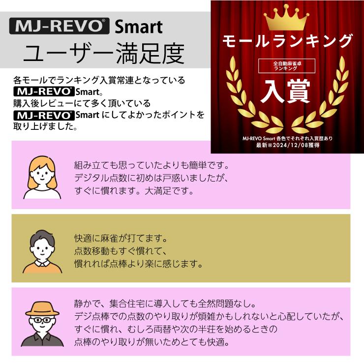 点数表示 全自動麻雀卓 MJ-REVO Smart ゴールド 座卓 28ミリ 3年保証 静音タイプ |  | 08