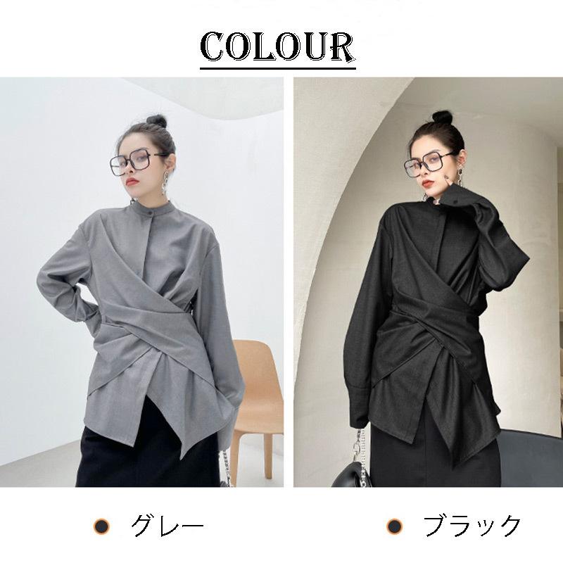 ブラウス シャツ レディース 3way トップス コーデ モード系