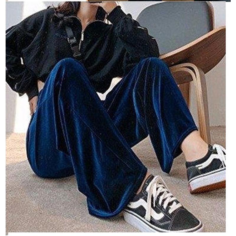 ベロアパンツ レディース ズボン 春秋冬 パンツ リラックスパンツ