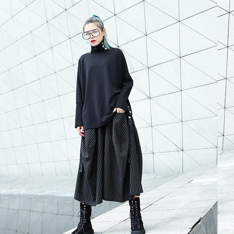 スカート風 ワイドパンツ ハロウィン レディース アシンメトリー