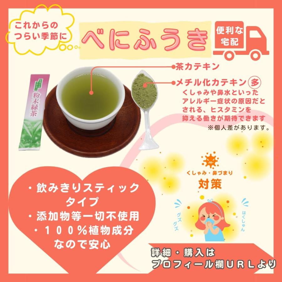 川根茶】JAおおいがわ 全国送料無料！べにふうき粉末緑茶（スティック