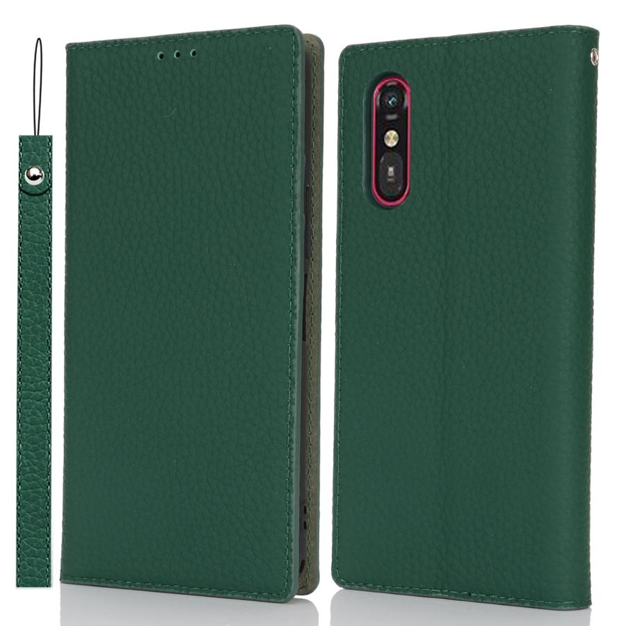 らくらくスマートフォン a A401FC ワイモバイル ケース 手帳型 本革