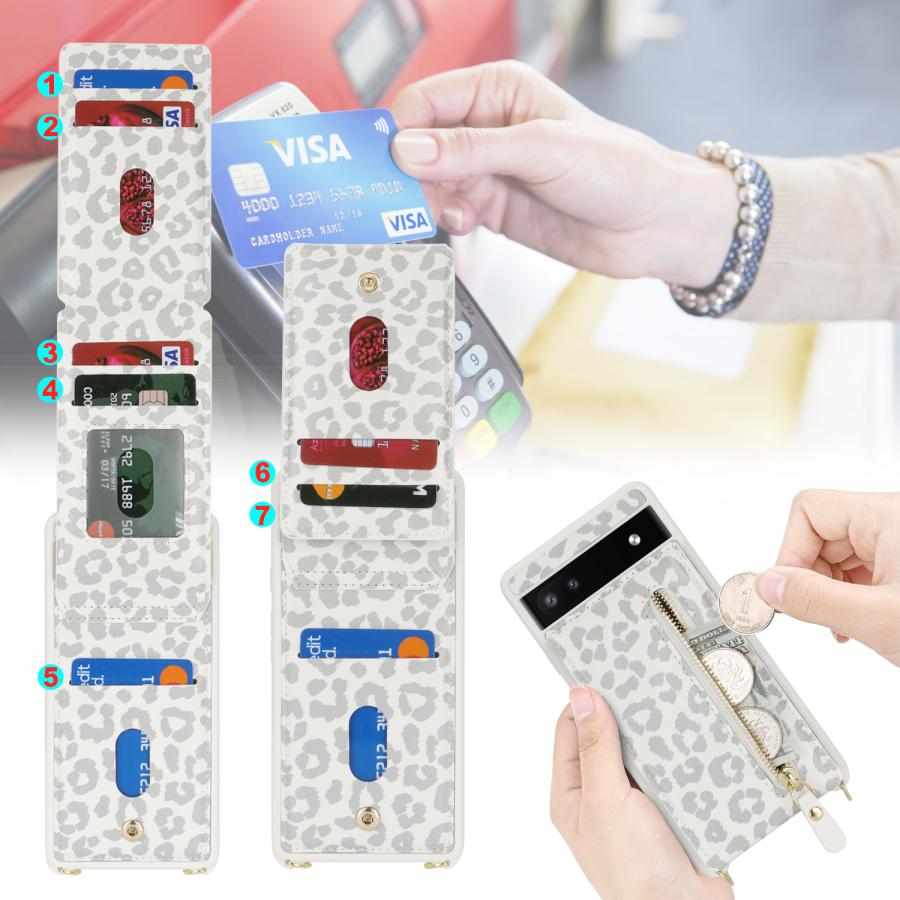 Google Pixel 6a 本体 ケース付き Google Pixel pixel 6 ケース ショルダー レオパード 6a スマホケース