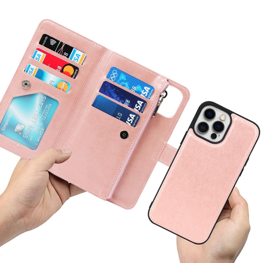 iPhone 13 2021 ケース 手帳型 分離可能 2-IN-1 耐衝撃 厚み