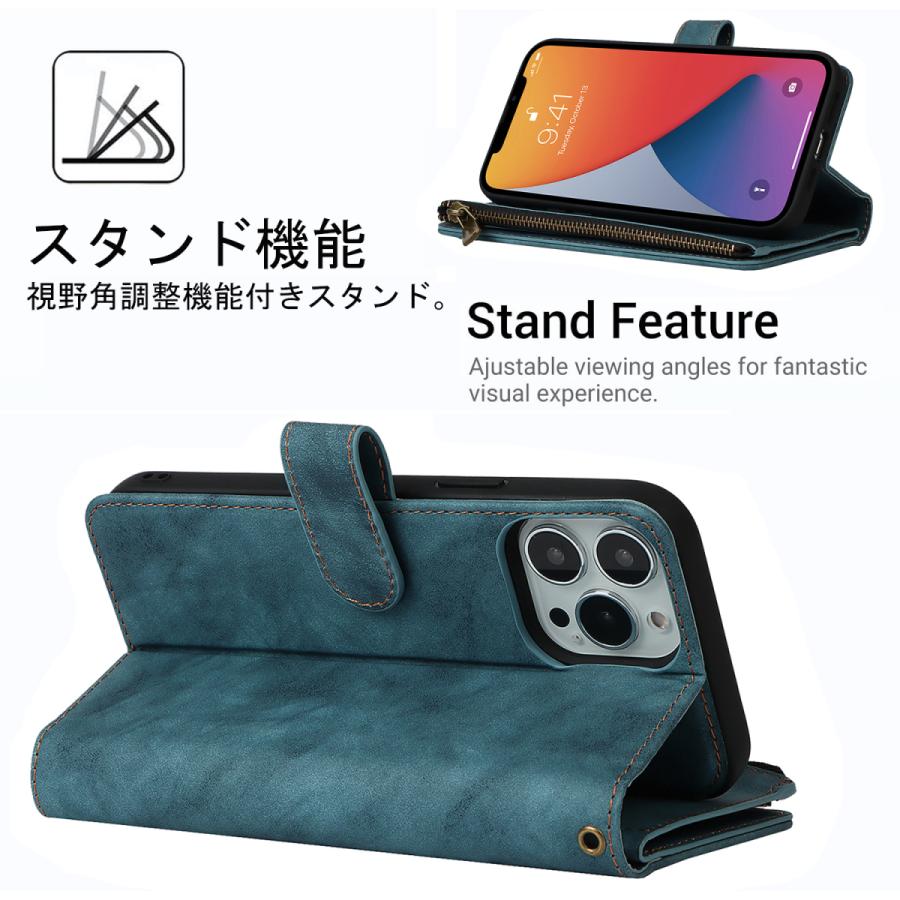 iPhone 13 pro max ケース 手帳型 2-IN-1 耐衝撃 iphone13 PRO