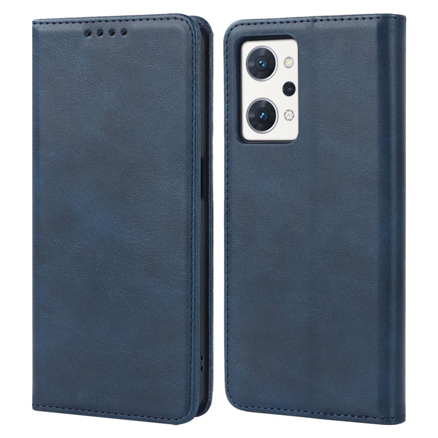 【美品】OPPO Reno7 A ドリームブルー SIMフリー 手帳　ケース Reno OPPO 9A ケース 手帳型 本革 oppo reno7 a カバー オッポ リノ 7a