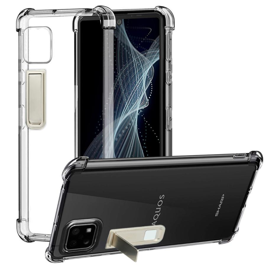 aquos sense 4 ケース 透明 tpu sense4 basic lite 耐衝撃 sharp sense 5g カバー 内蔵マグネット シャプ アクオス センス 4 スマホケース クリア スタンド｜jaorty