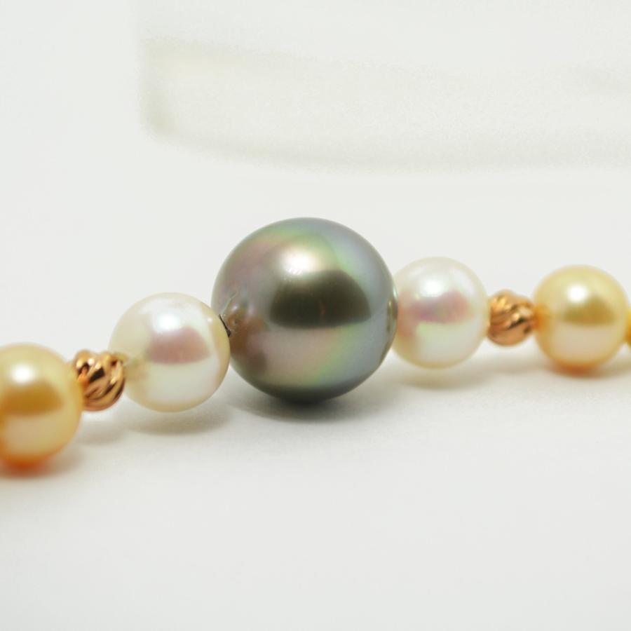 パールネックレス 黒蝶真珠 黒真珠ネックレス 本真珠ネックレス