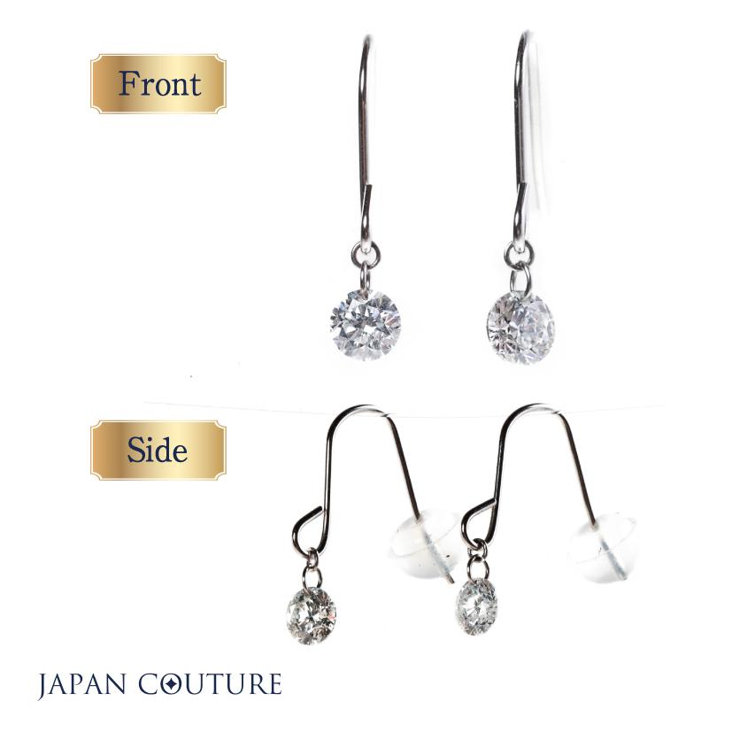 ダイヤモンドピアス プラチナ Pt900 0.3ct フックピアス プレゼント