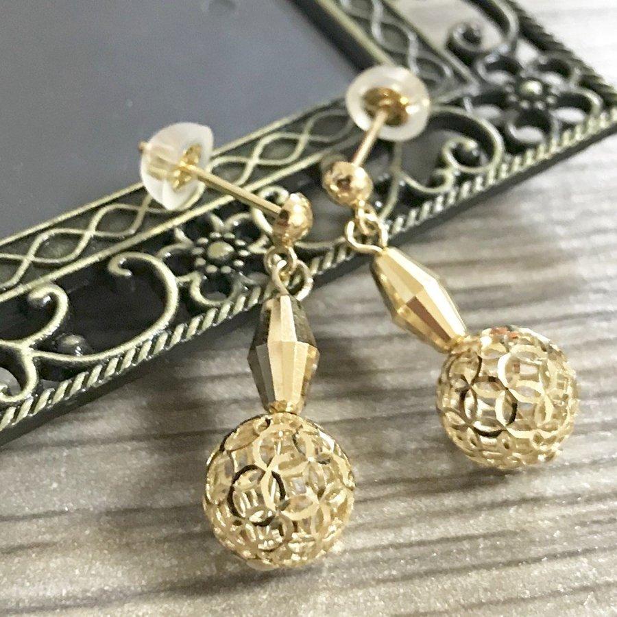 K18✨888✨透かしピアス✨ & ✨透かしペンダントトップ✨ セット商品✨✨✨ 18金ピアス 透かし 18金 金 ゴールド K18ピアス 18金ピアス 日本製