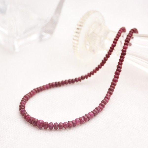 ルビー ネックレス 誕生石 40cm Ruby ルビーネックレス プレゼント 日本製 保証書付 ギフト包装してお届け