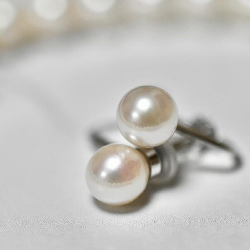 即納 小粒真珠 小さめ 可愛い パールネックレスセット 6.0 6.5mm