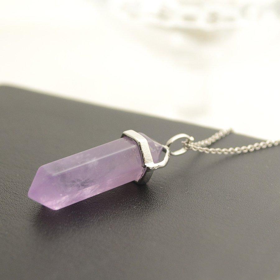 六角柱 ラベンダーアメジスト アメジスト 紫 水晶 ペンダント