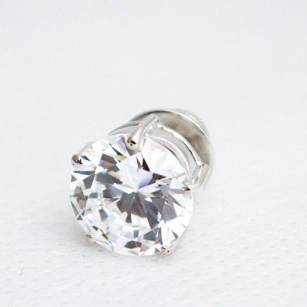 14WG タイタック タイピン ルビー ホワイトシルバーキュービック