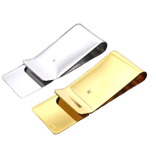 ダイヤモンド マネークリップ 刻印有り 天然ダイヤモンド0.01ct