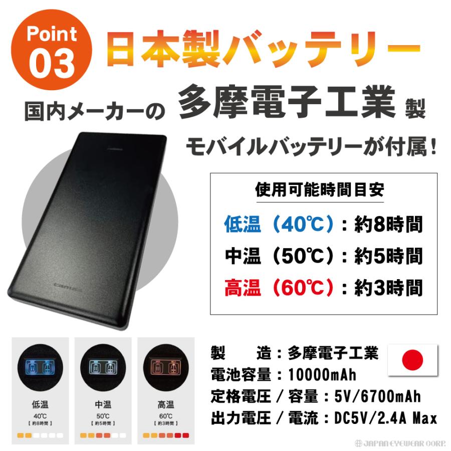 日本製 ヒーターベスト 防寒 電熱ベスト 3段階調節 防風ヒーターベスト