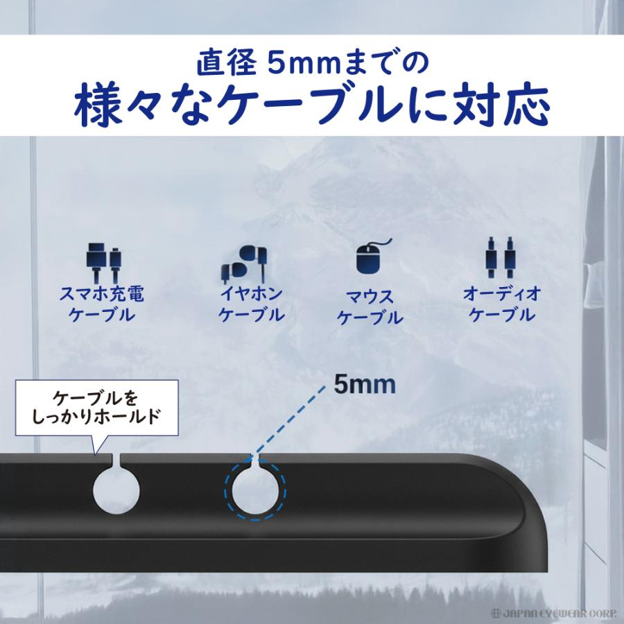 ケーブルホルダー 2個セット ケーブルクリップ 3本 5本 7本 スロット 