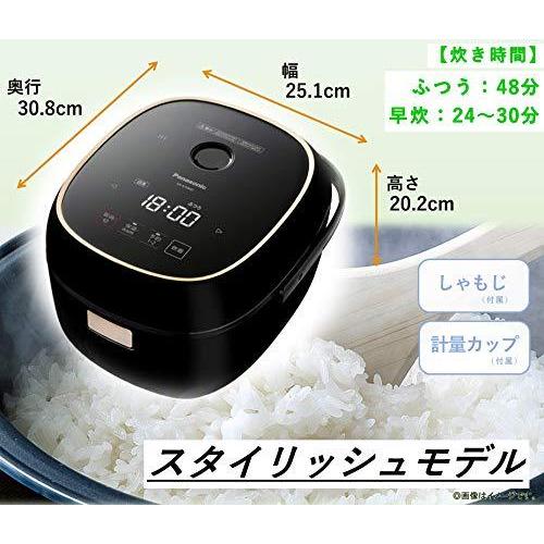 パナソニック 炊飯器 3.5合 一人暮らし IH フラット天面 ブラック SR