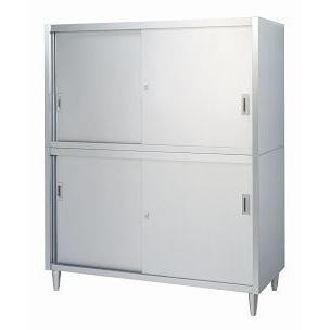 シンコー　保管庫(アジャスト付)　VA型(上下ステンレス戸)2段式　SUS430　VA-15045　幅1500×奥行450×高さ1750(mm)