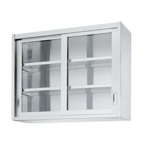 シンコー 吊戸棚 HG型(片面ガラス戸) SUS430 HG90-9035 幅900×奥行350