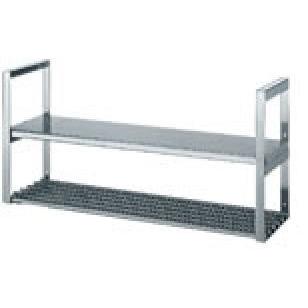 シンコー　吊下棚　JFP型(ベタ棚1段・パイプ棚1段)　SUS430　JFP-12025　幅1200×奥行240×高さ569(mm)