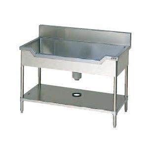 マルゼン　舟型シンク(バックガードあり)　SUS430　 BSF1-127　幅1200×奥行750×高さ800(mm)