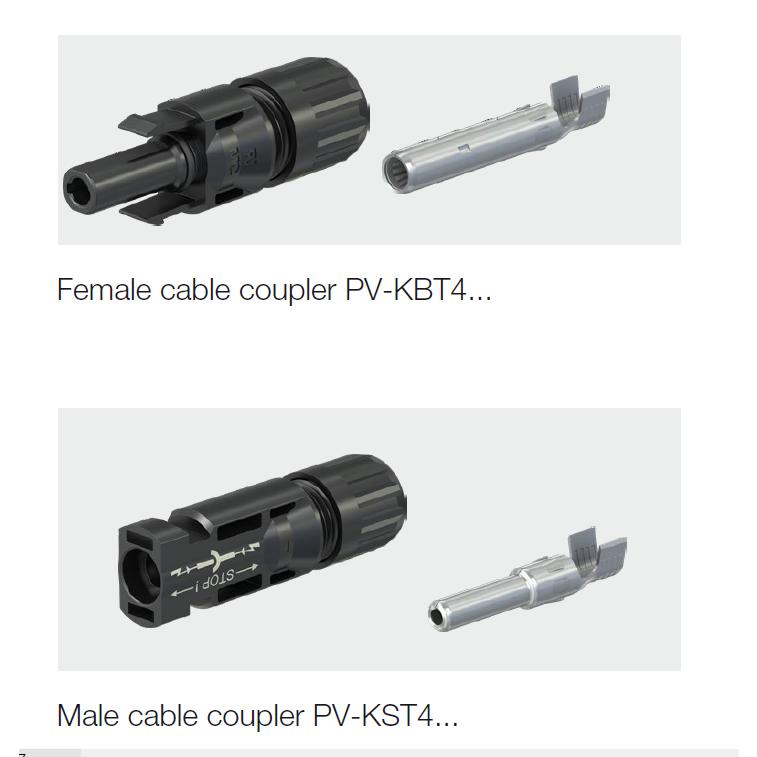 20セット以上】≪Staubli純正品≫MC4 ソーラーコネクタセット（PV-KBT4