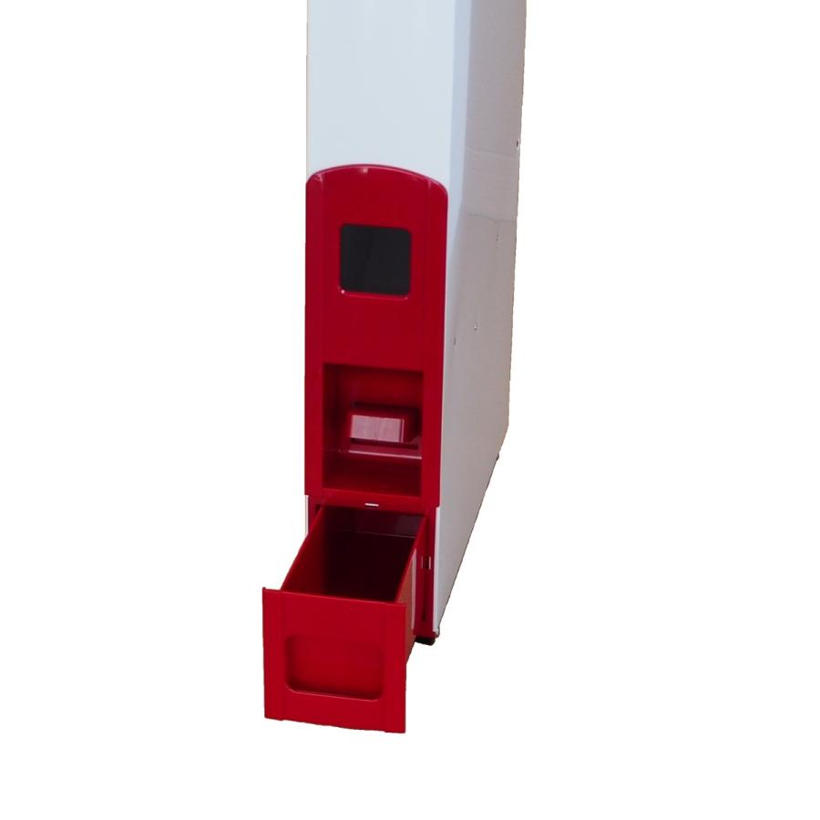 幅10cm 10kg用 スリム 米びつ スリムライスディスペンサー レッド