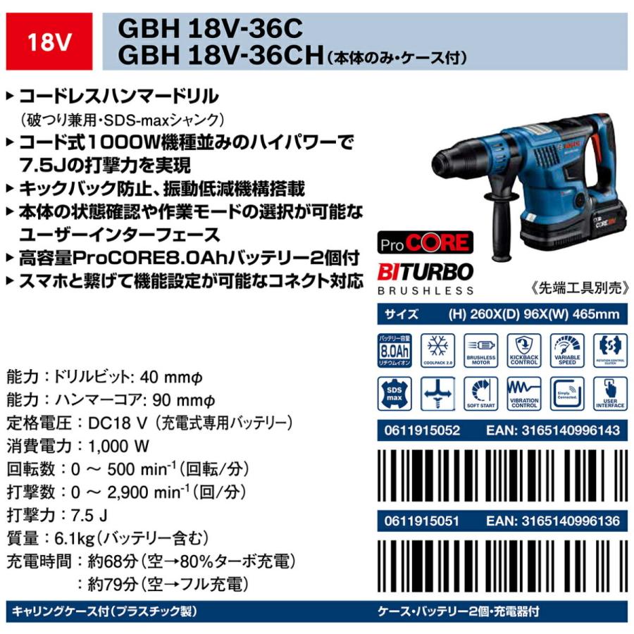 BOSCH（ボッシュ） 【数量限定価格】〈ボッシュ〉コードレスハンマー 