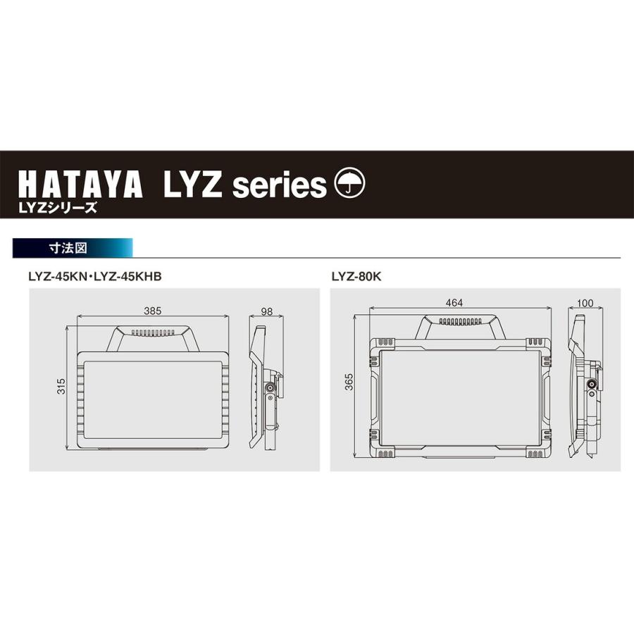 HATAYA LEDワークランプ LYZ-80K 9000ルーメン HATAYA（ハタヤ） 〈ハタヤ〉LEDワークランプ LYZ-80K : プロ工具の