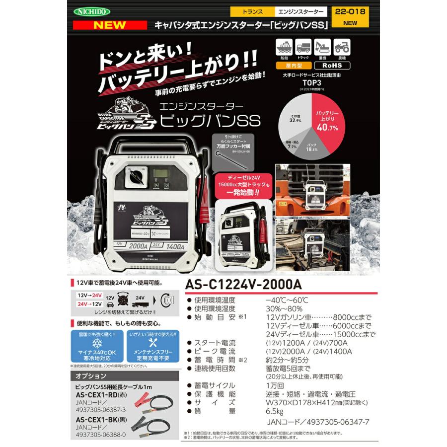 新商品】日動工業(株) エンジンスターター ビッグバンSS AS 新商品】日動工業(株) エンジンスターター ビッグバンSS AS