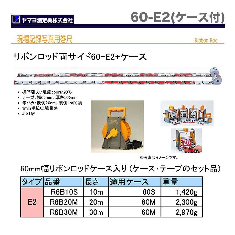 数量限定 〈ヤマヨ〉リボンロッド60mm幅　60-E2　ケース入・20ｍ　R6B20M　JAN：4957111596150_1